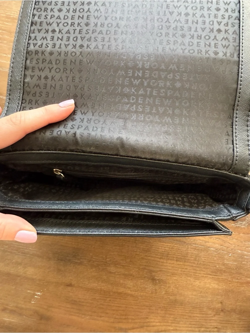 kate spade Pink and Black Saffiano Crossbody